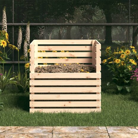 Compostbak 80x80x78 cm massief grenenhout 3