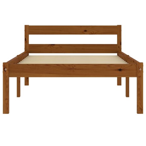Bedframe massief grenenhout honingbruin 90x200 cm 3