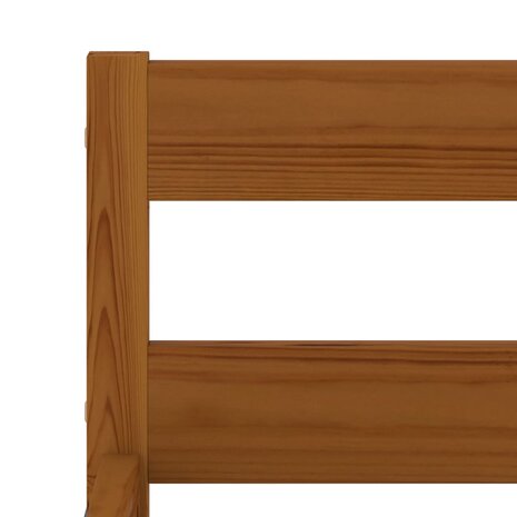 Bedframe massief grenenhout honingbruin 90x200 cm 5