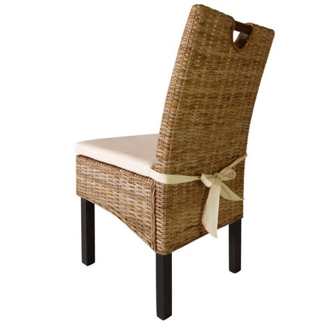 Eetkamerstoel 4 st kubu rattan mangohout 3