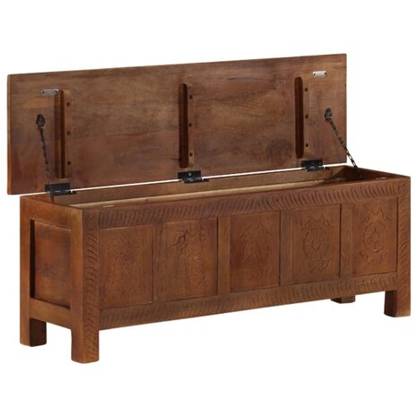 Opbergkist 110x30x40 cm massief mangohout 3