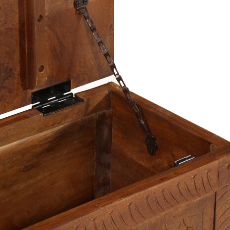 Opbergkist 110x30x40 cm massief mangohout 8