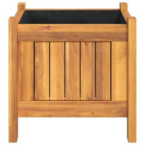 Plantenbak met voering 31x31x30 cm massief acaciahout 5