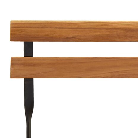 Bistrostoelen 2 st inklapbaar massief teakhout en staal 8