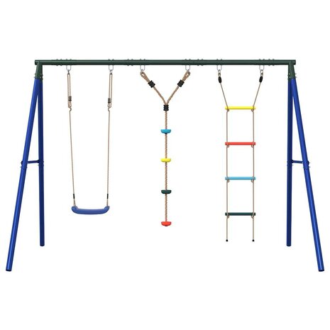 Schommelset met schommel, ladder en klimtouw met schijven 3