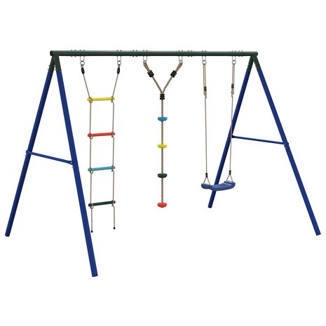 Schommelset met schommel, ladder en klimtouw met schijven 5