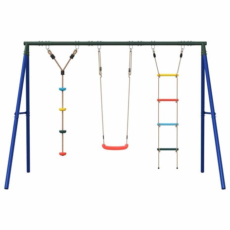 Schommelset met schommel, ladder en klimtouw met schijven 3