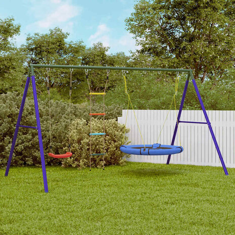 Schommelset met schommel, ladder en schotelschommel 1