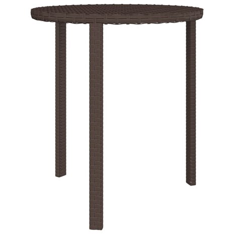 Tuinbijzettafels 3 st poly rattan bruin 5