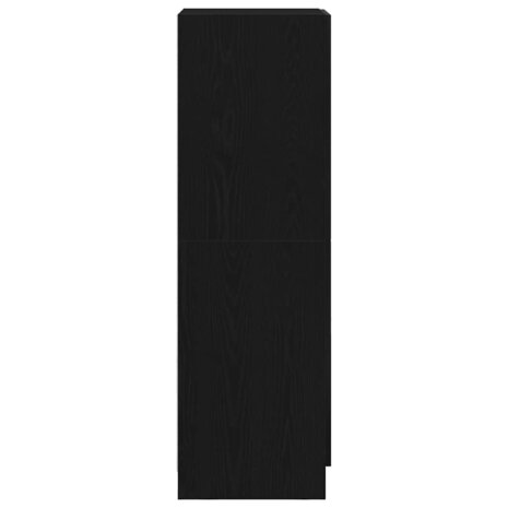 Keukenkast 38x41,5x131,5 cm bewerkt hout zwart 6