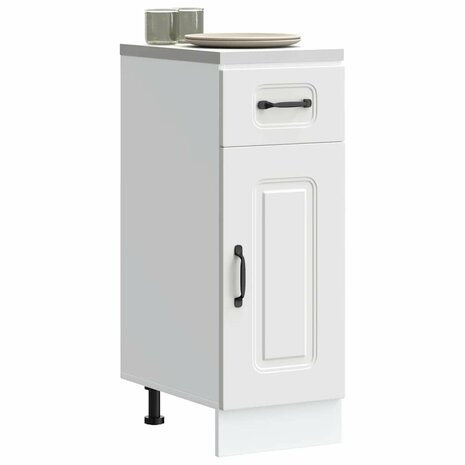 Keuken onderkast Kalmar bewerkt hout wit 1