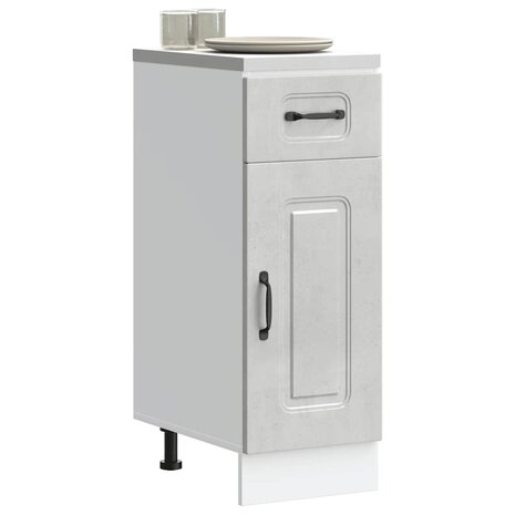 Keuken onderkast Kalmar bewerkt hout betongrijs 3