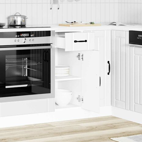 Keuken onderkast Lucca bewerkt hout wit 2