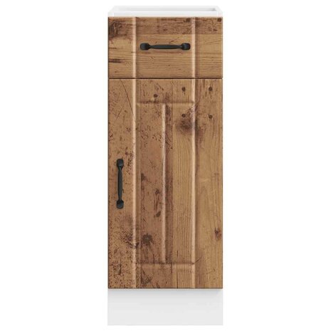 Keuken onderkast Lucca bewerkt hout oud houtkleurig 4