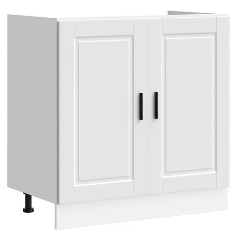 Spoelbakonderkast Porto 80x46x81,5 cm bewerkt hout wit 2