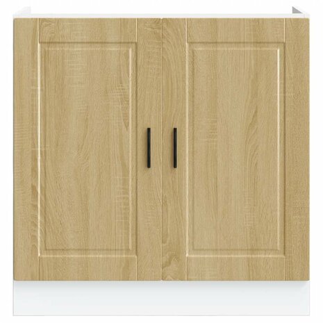 Spoelbakonderkast Porto 80x46x81,5 cm bewerkt hout sonoma eiken 4