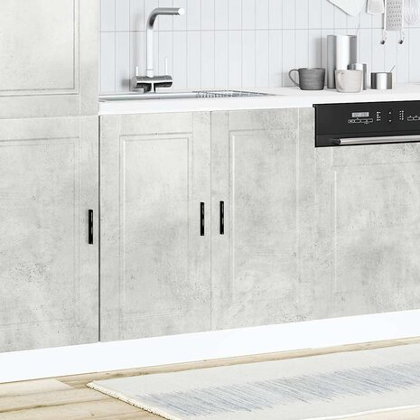 Spoelbakonderkast Porto 80x46x81,5 cm bewerkt hout betongrijs 3