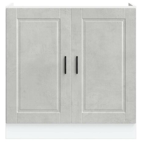 Spoelbakonderkast Porto 80x46x81,5 cm bewerkt hout betongrijs 4
