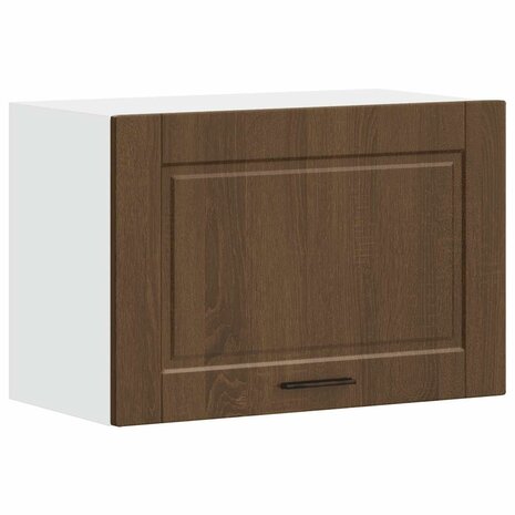 Keukenwandkast Porto bewerkt hout bruin eikenkleur 2