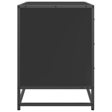 Ladekast 70x41x56 cm bewerkt hout zwart 6
