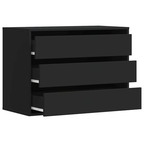 Ladekast 80x41x58 cm bewerkt hout zwart 5