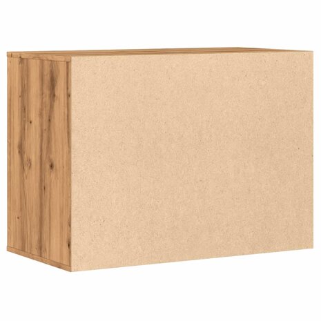 Ladekast 80x41x58 cm bewerkt hout artisanaal eikenkleurig 7