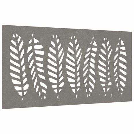 Wanddecoratie tuin bladontwerp 105x55 cm cortenstaal 3