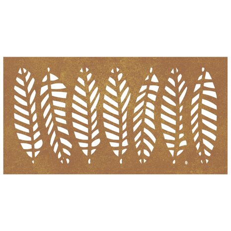 Wanddecoratie tuin bladontwerp 105x55 cm cortenstaal 4