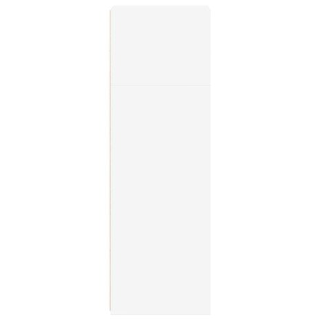 Hoge kast 40x41x124 cm bewerkt hout wit 5