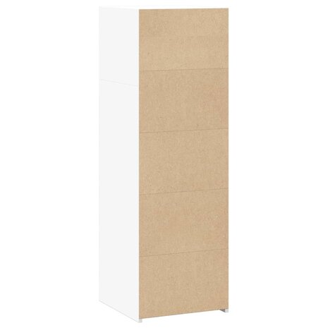 Hoge kast 40x41x124 cm bewerkt hout wit 6