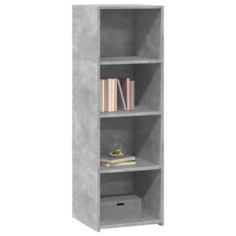 Hoge kast 40x41x124 cm bewerkt hout betongrijs 3