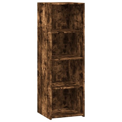 Hoge kast 40x41x124 cm bewerkt hout gerookt eikenkleurig 2