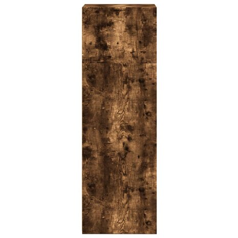 Hoge kast 40x41x124 cm bewerkt hout gerookt eikenkleurig 5