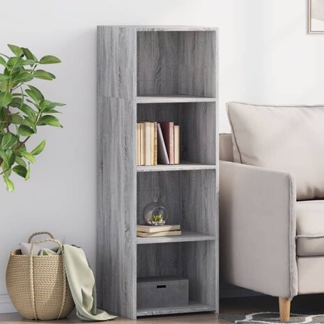 Hoge kast 40x41x124 cm bewerkt hout grijs sonoma eikenkleurig 1