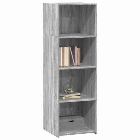 Hoge kast 40x41x124 cm bewerkt hout grijs sonoma eikenkleurig 3