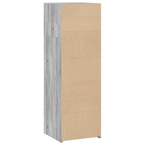 Hoge kast 40x41x124 cm bewerkt hout grijs sonoma eikenkleurig 6