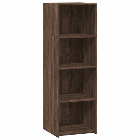 Hoge kast 40x41x124 cm bewerkt hout bruin eikenkleur 2