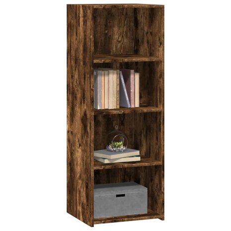 Hoge kast 45x41x124 cm bewerkt hout gerookt eikenkleurig 3