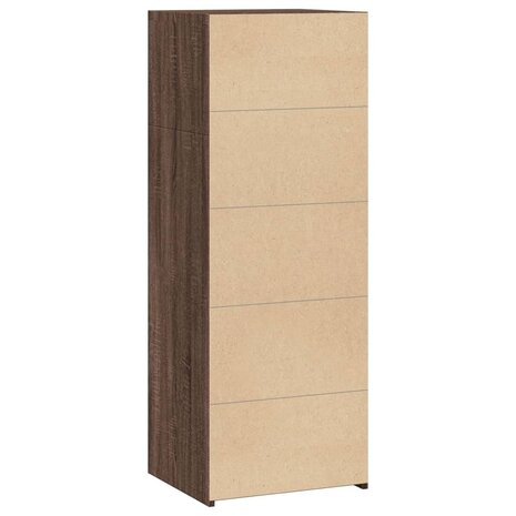Hoge kast 45x41x124 cm bewerkt hout bruin eikenkleurig 6