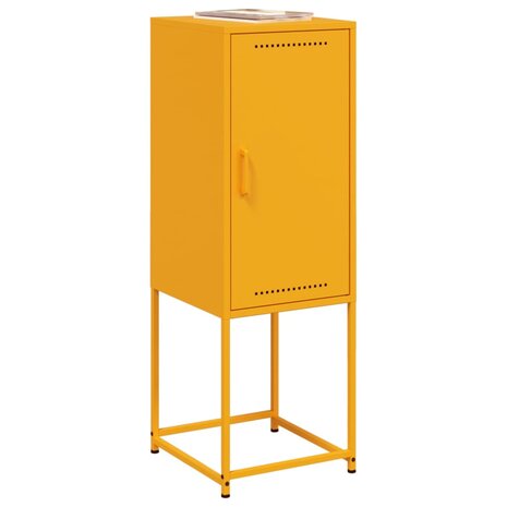 Hoge kast 36x39x107 cm staal mosterdgeel 4