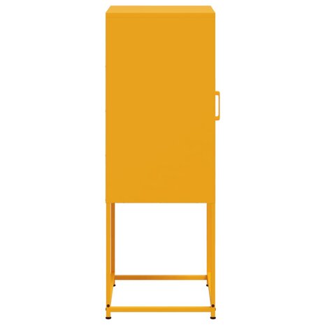 Hoge kast 36x39x107 cm staal mosterdgeel 7