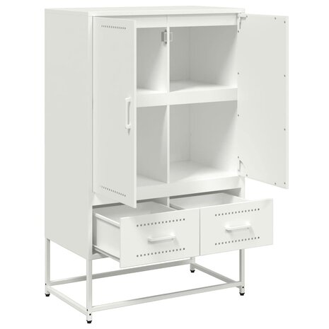 Hoge kast 68x39x111,5 cm staal wit 8