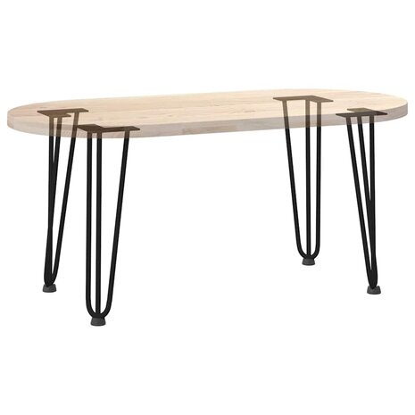 Haarspeld tafelpoten 4 st 42 cm massief staal zwart 8