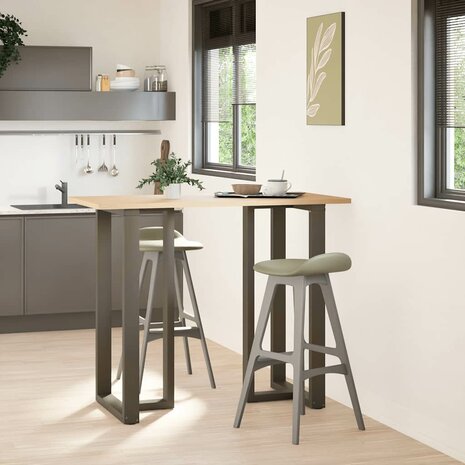 Bartafelpoten 2 st T-vormig 60x35x(110-111) cm staal naturel 2