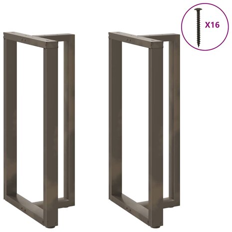 Bartafelpoten 2 st T-vormig 60x35x(110-111) cm staal naturel 3