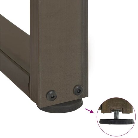 Bartafelpoten 2 st T-vormig 60x35x(110-111) cm staal naturel 9