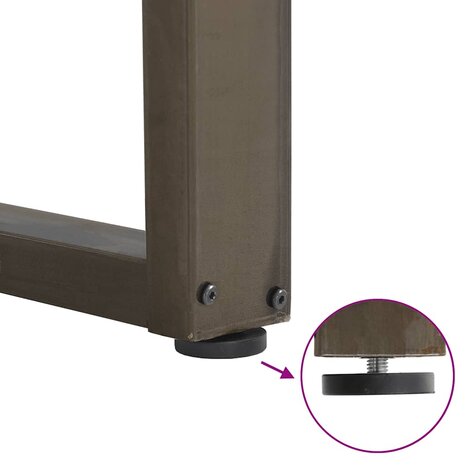 Salontafelpoten 2 st U-vormig 50x(30-31) cm staal naturel 9