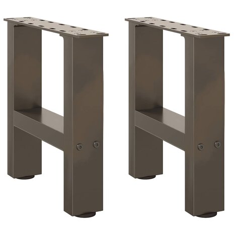 Salontafelpoten naturel staal 2 st 40x(30-31) cm staal 2