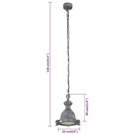 Hanglamp 25x25x138 cm aluminium 9