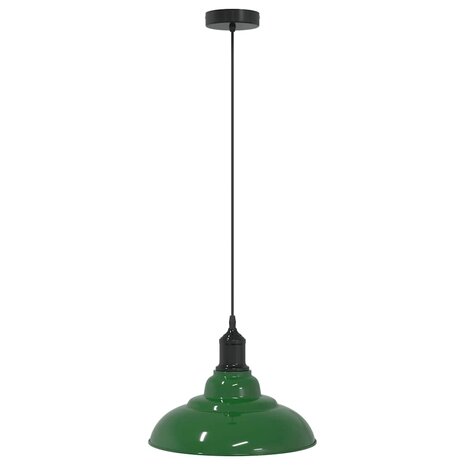 Hanglamp in hoogte verstelbaar E27 Ø31 cm metaal glanzend groen 2